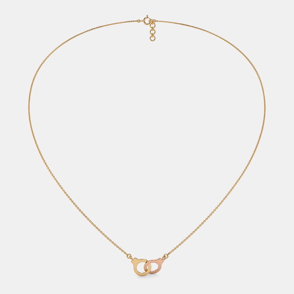 The Hand Cuff Pendant Necklace