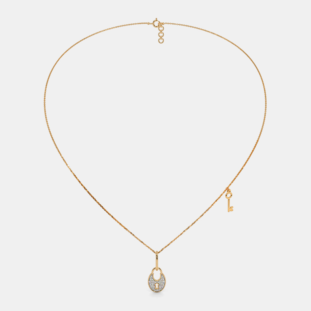 The Lock And Key Pendant Necklace
