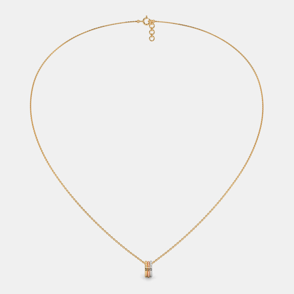 The Trio Ring Pendant Necklace