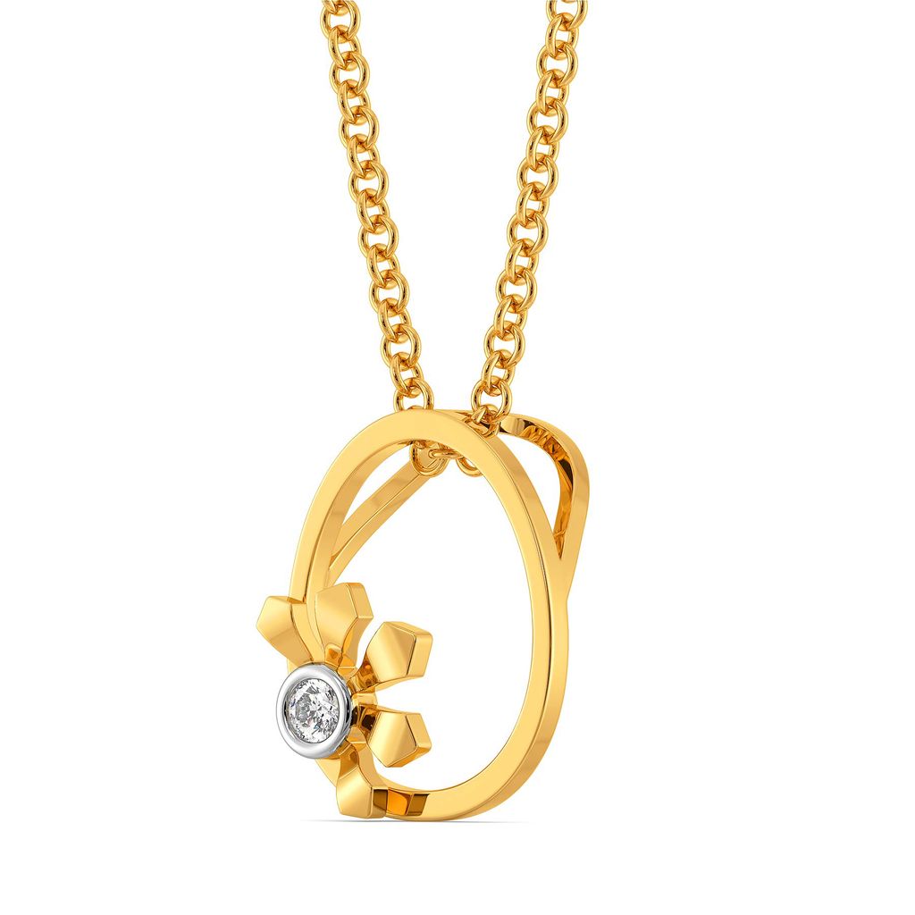 Greek lotus Diamond Pendants