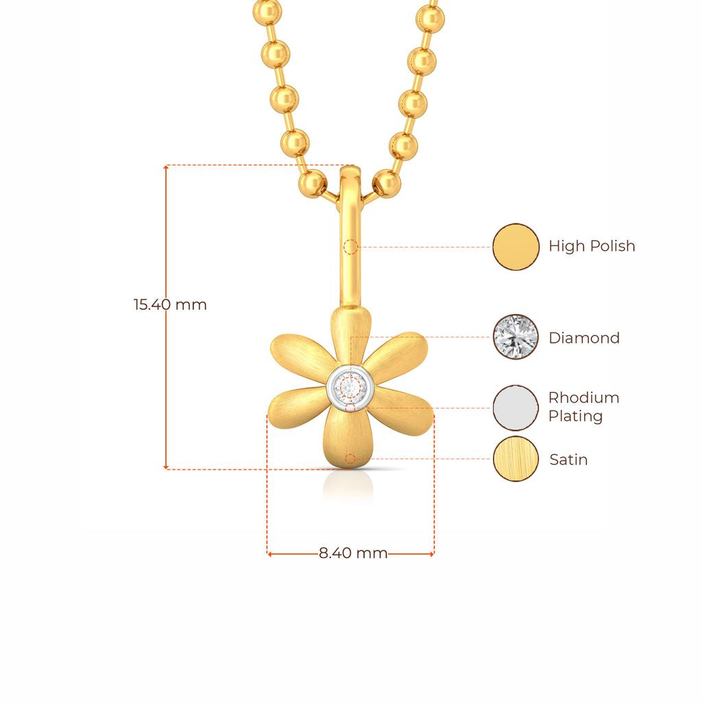 Floral Charm Diamond Pendants