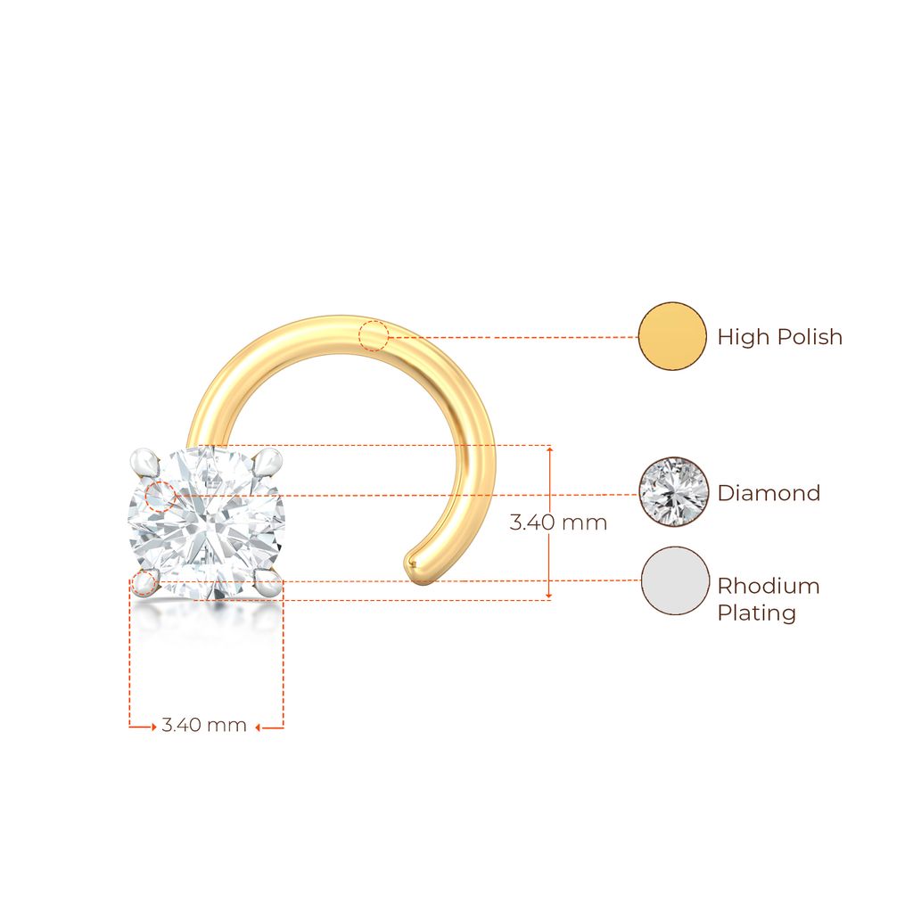 One Love Diamond Nose Pins
