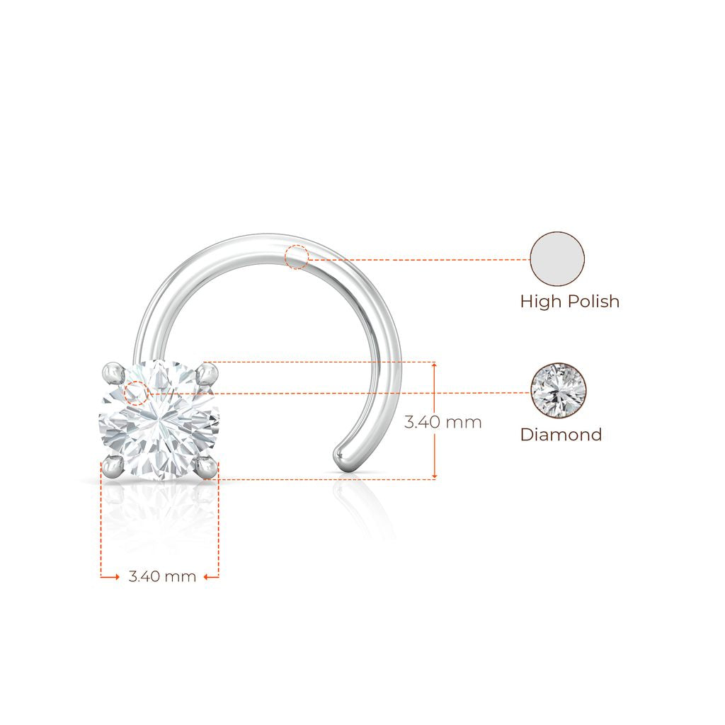 Solitaire Extraordinaire Diamond Nose Pins