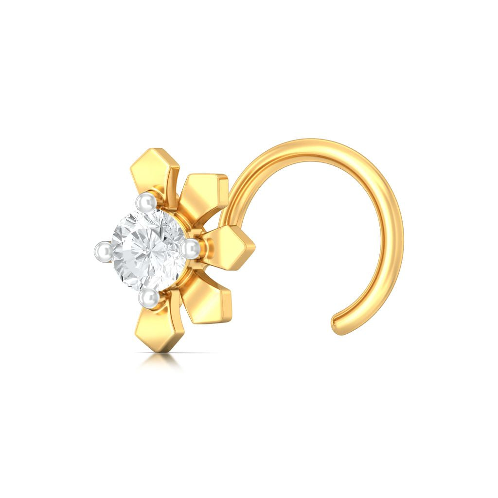 Petal Flutter Diamond Nose Pins