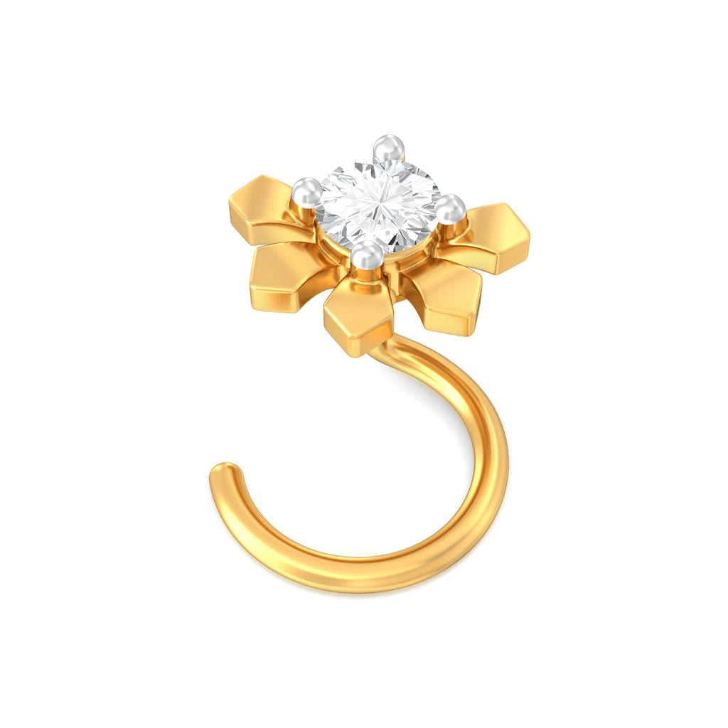 Petal Flutter Diamond Nose Pins