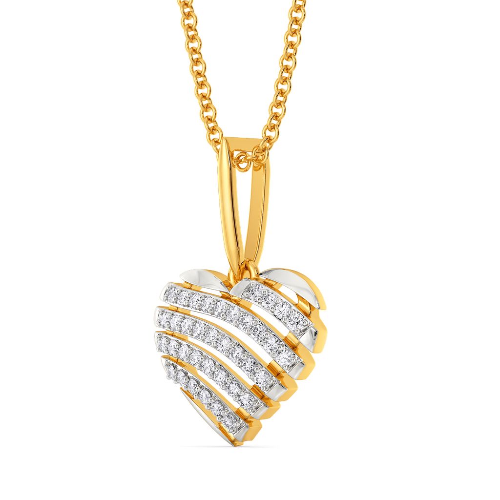 Heart O French Diamond Pendants