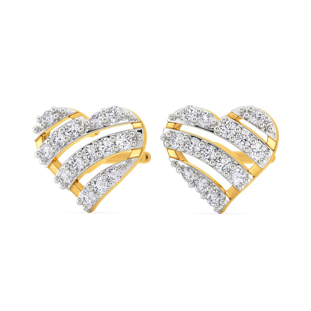 Heart O French Diamond Earrings