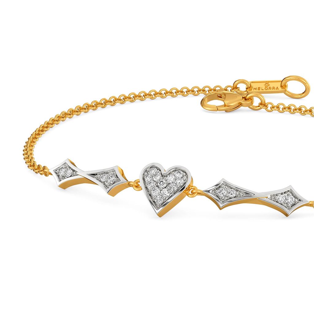 Heart Décor Diamond Bracelets
