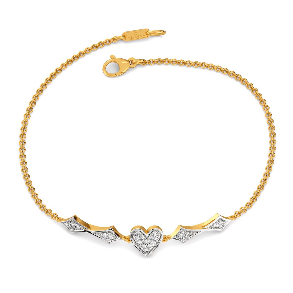 Heart Décor Diamond Bracelets
