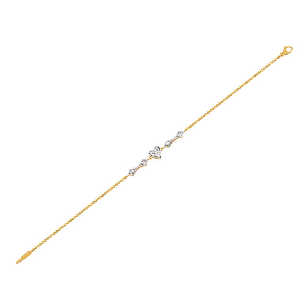 Heart Décor Diamond Bracelets