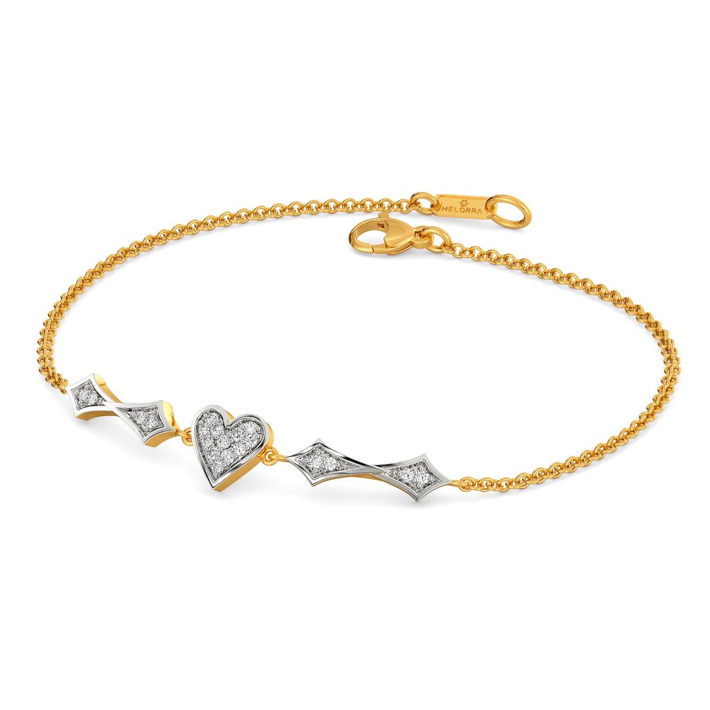 Heart Décor Diamond Bracelets