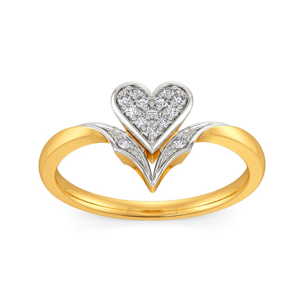 Heart Décor Diamond Rings