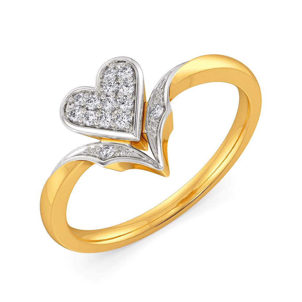 Heart Décor Diamond Rings