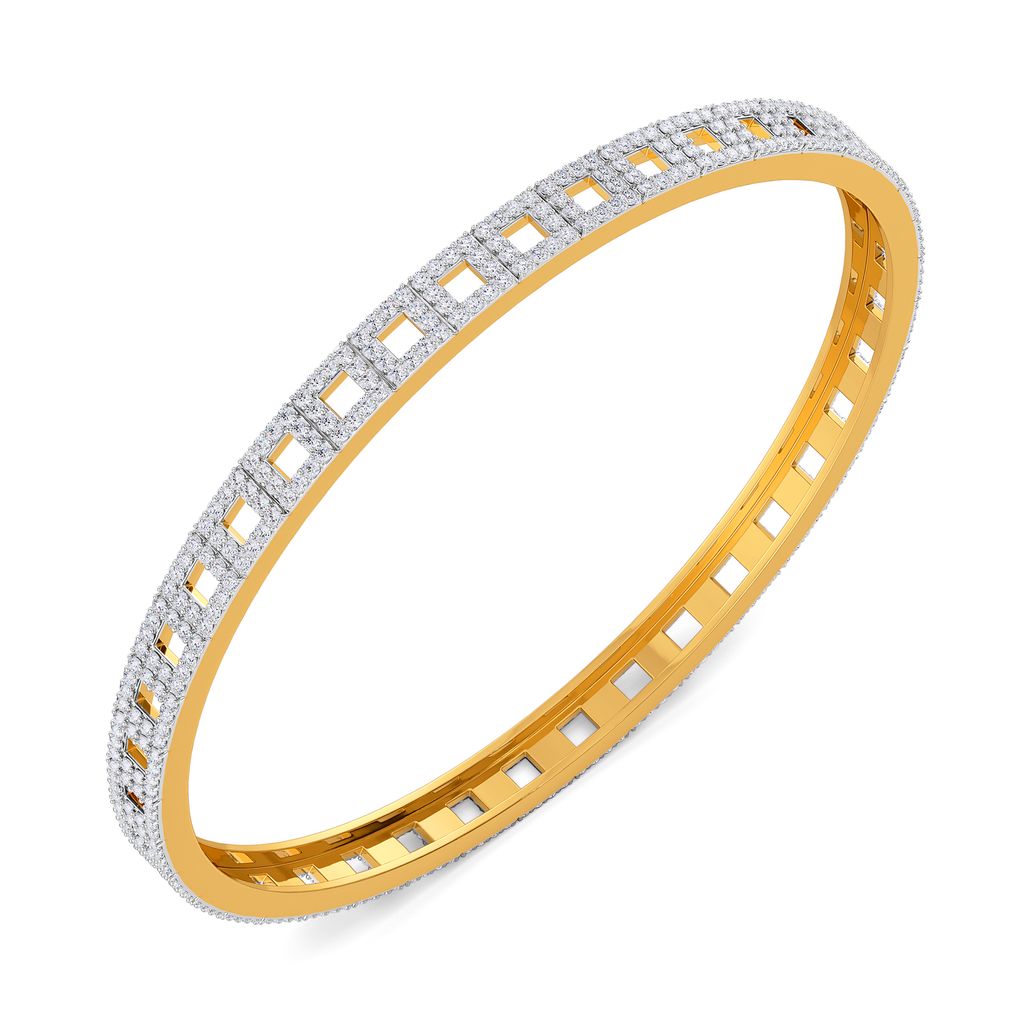 Sparkle O Square Diamond Bangles