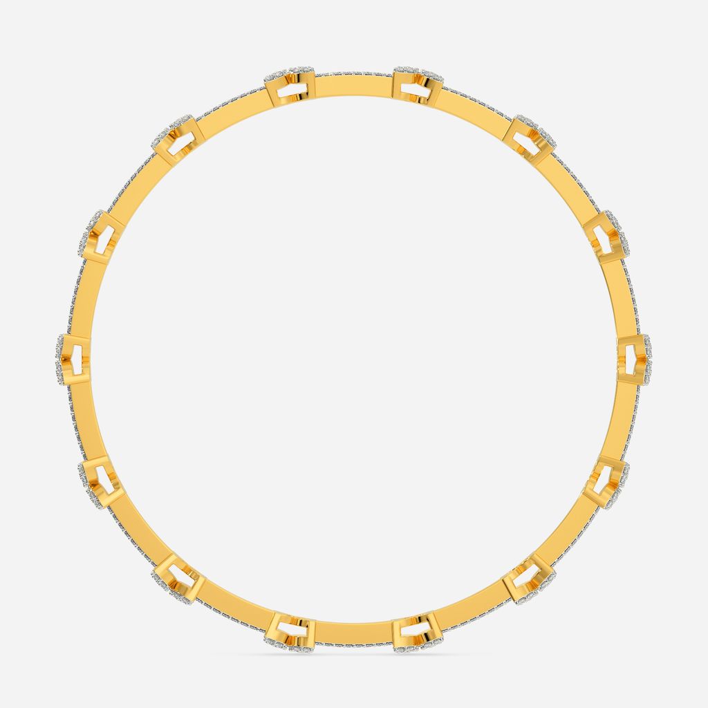 Floral Fusion Diamond Bangles