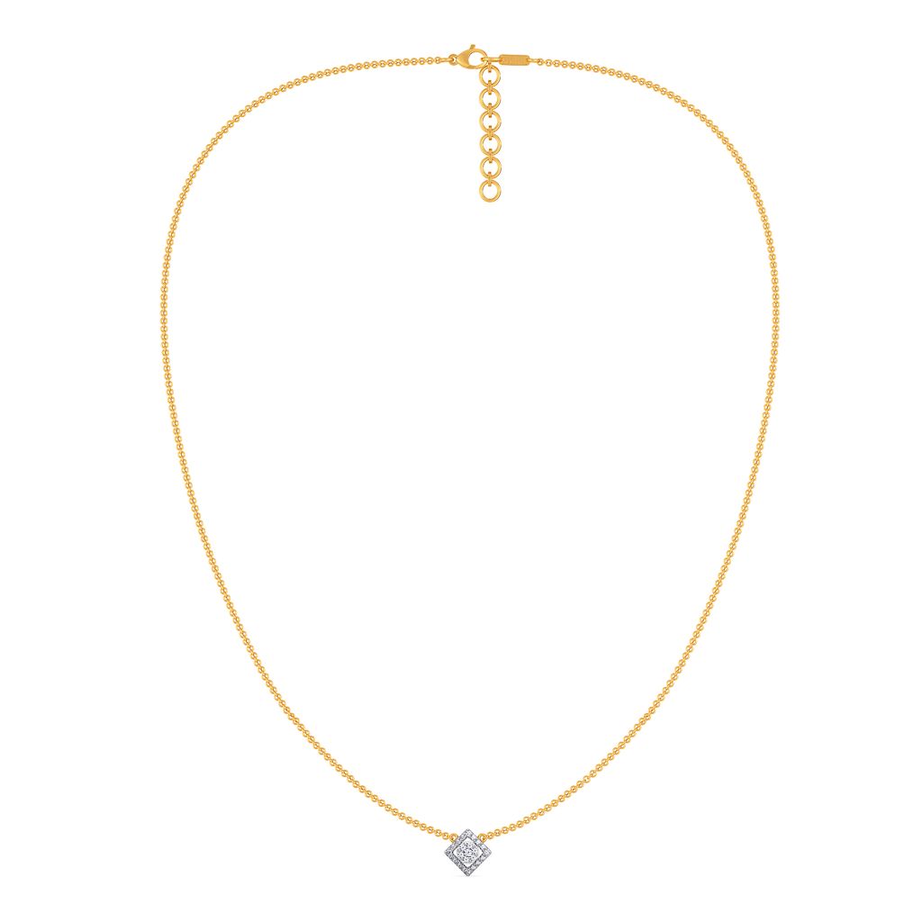 Suave E Square Diamond Necklaces