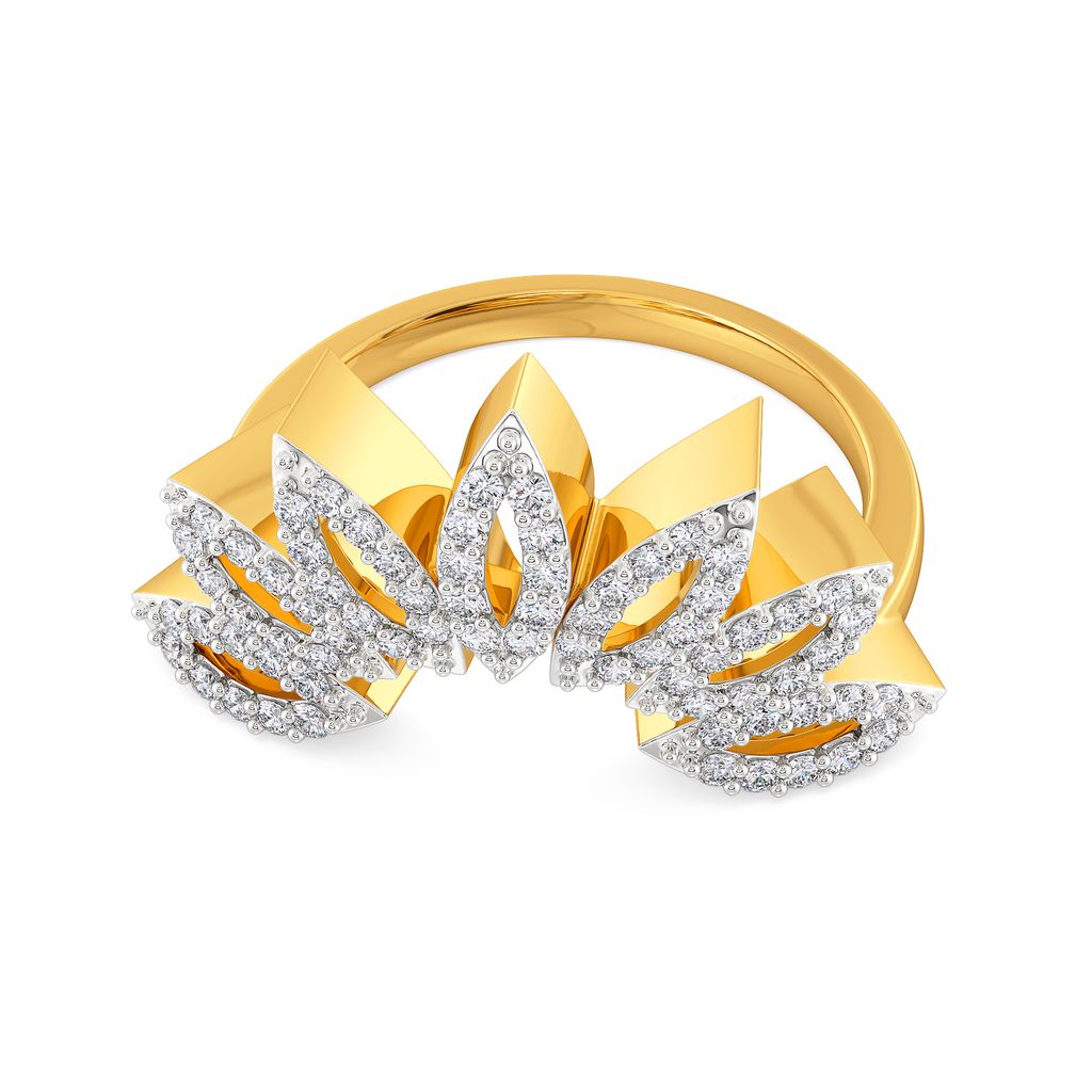 Half Abloom Diamond Rings