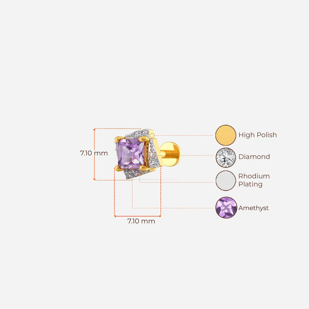 Amethyst Amour Diamond Earrings
