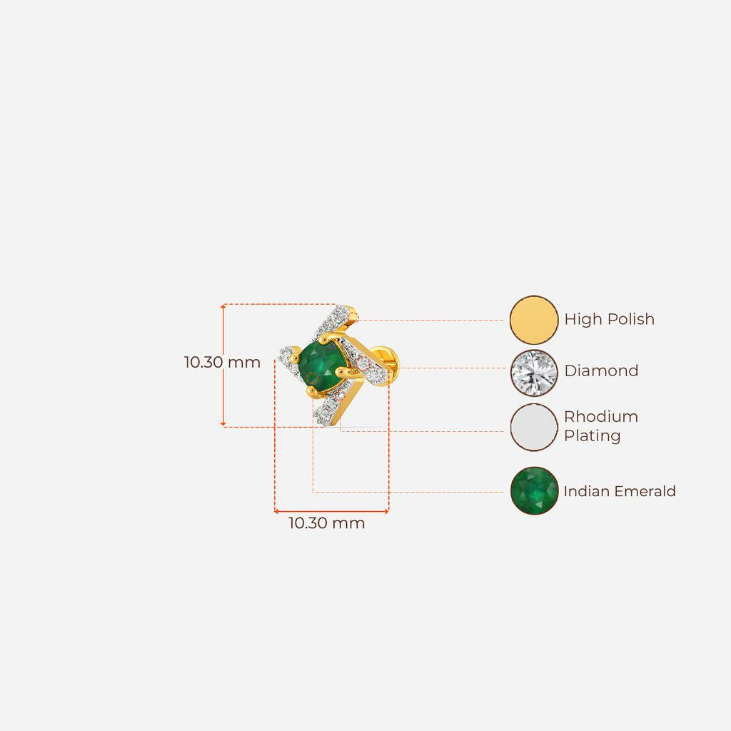 Flash O Green Diamond Earrings