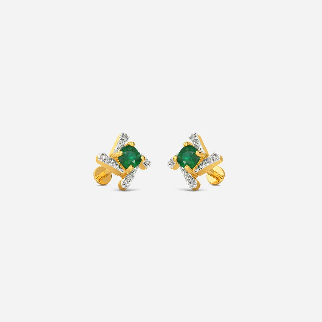 Flash O Green Diamond Earrings