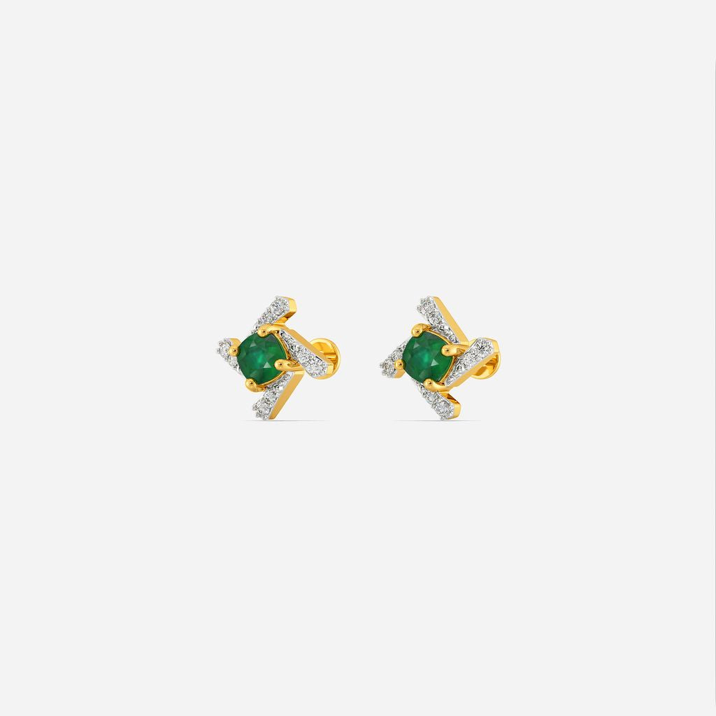 Flash O Green Diamond Earrings