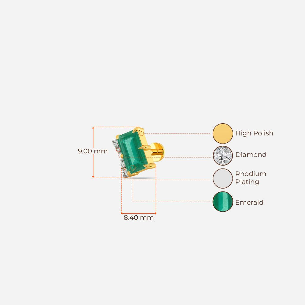 Emerald Embrace Diamond Earrings