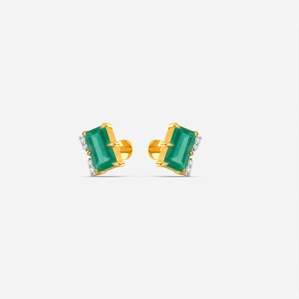 Emerald Embrace Diamond Earrings