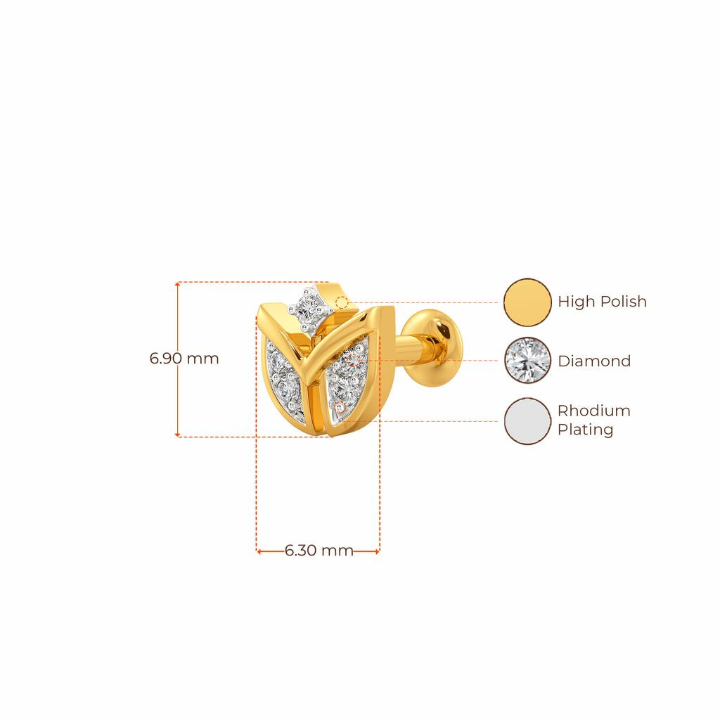 Bold Foretold Diamond Nose Pins