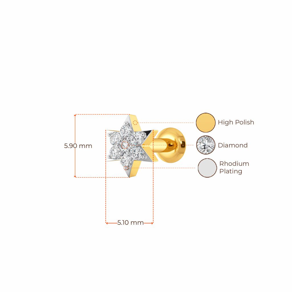 Star Memoir Diamond Nose Pins
