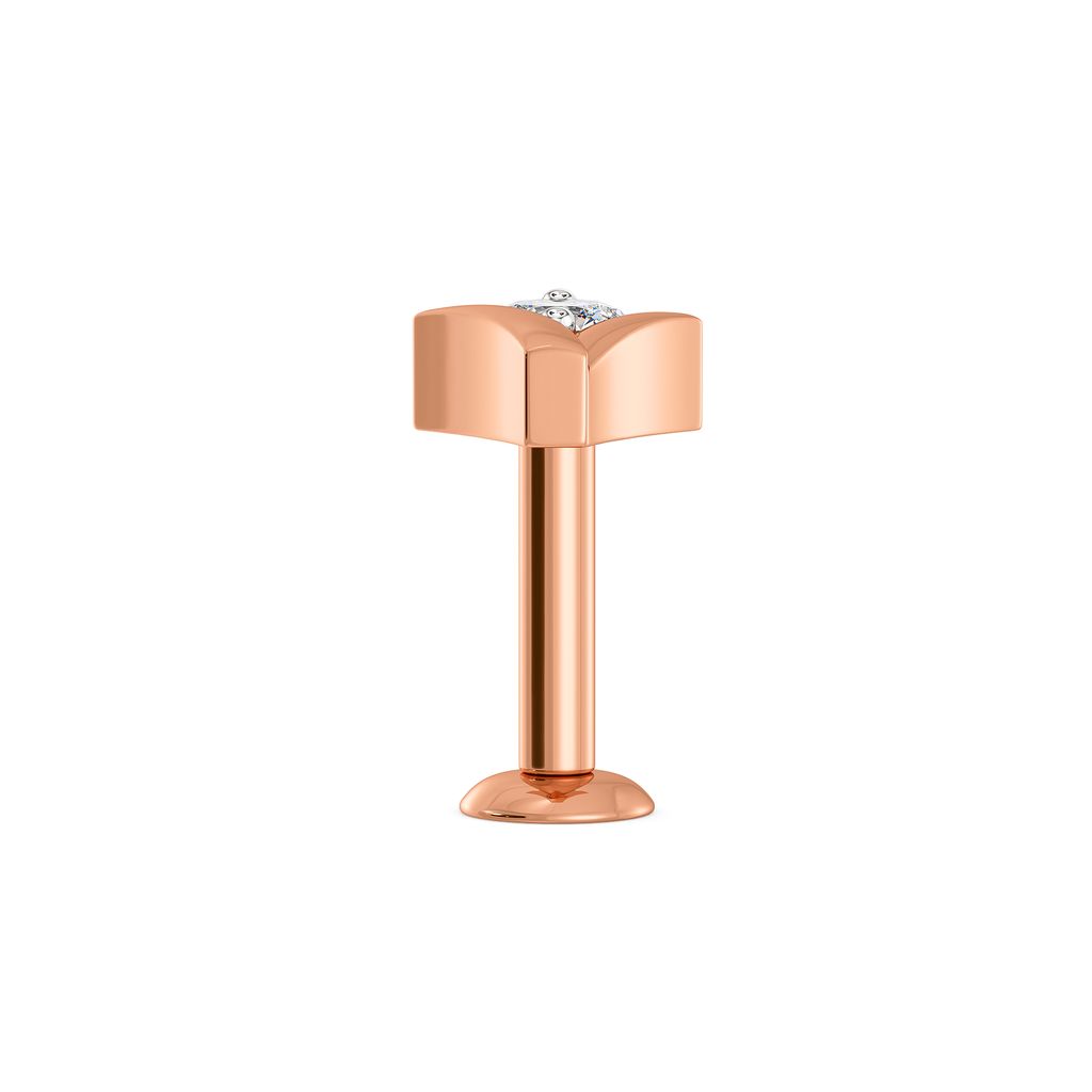 V for Vacay Diamond Nose Pins