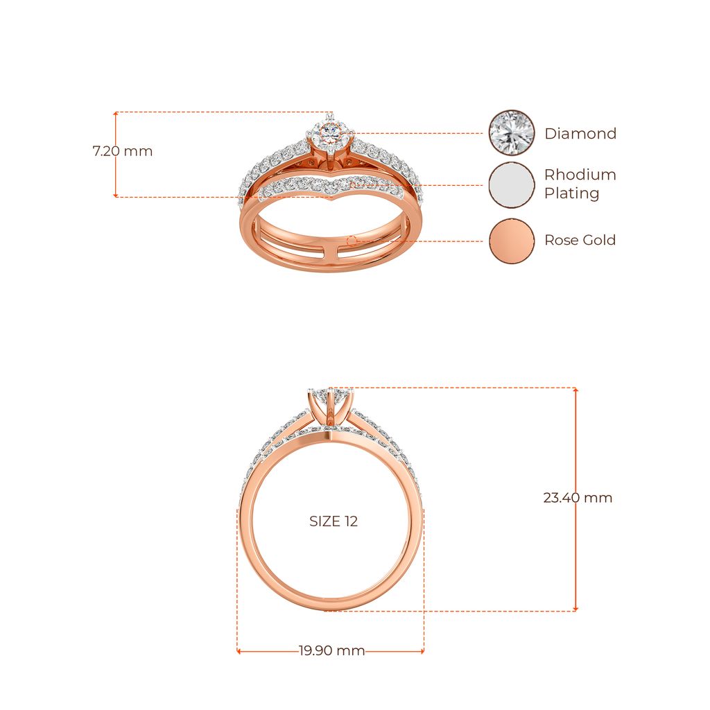 Double Dote Diamond Rings