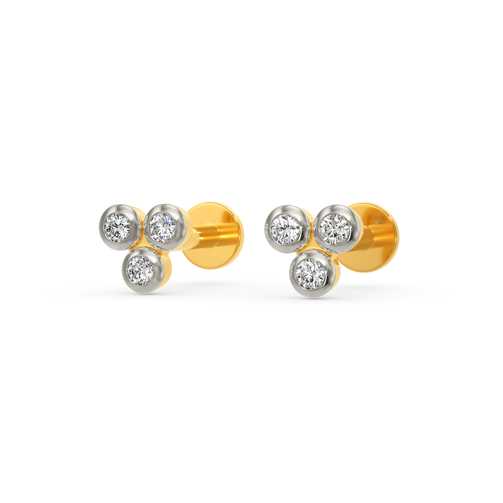 In A Circle Diamond Earrings