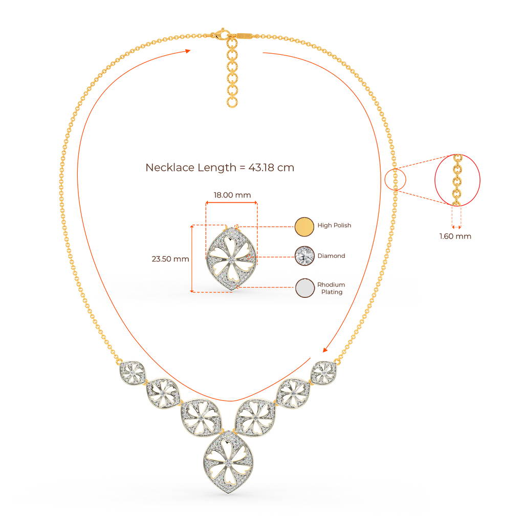 Flora Wheel Diamond Necklaces