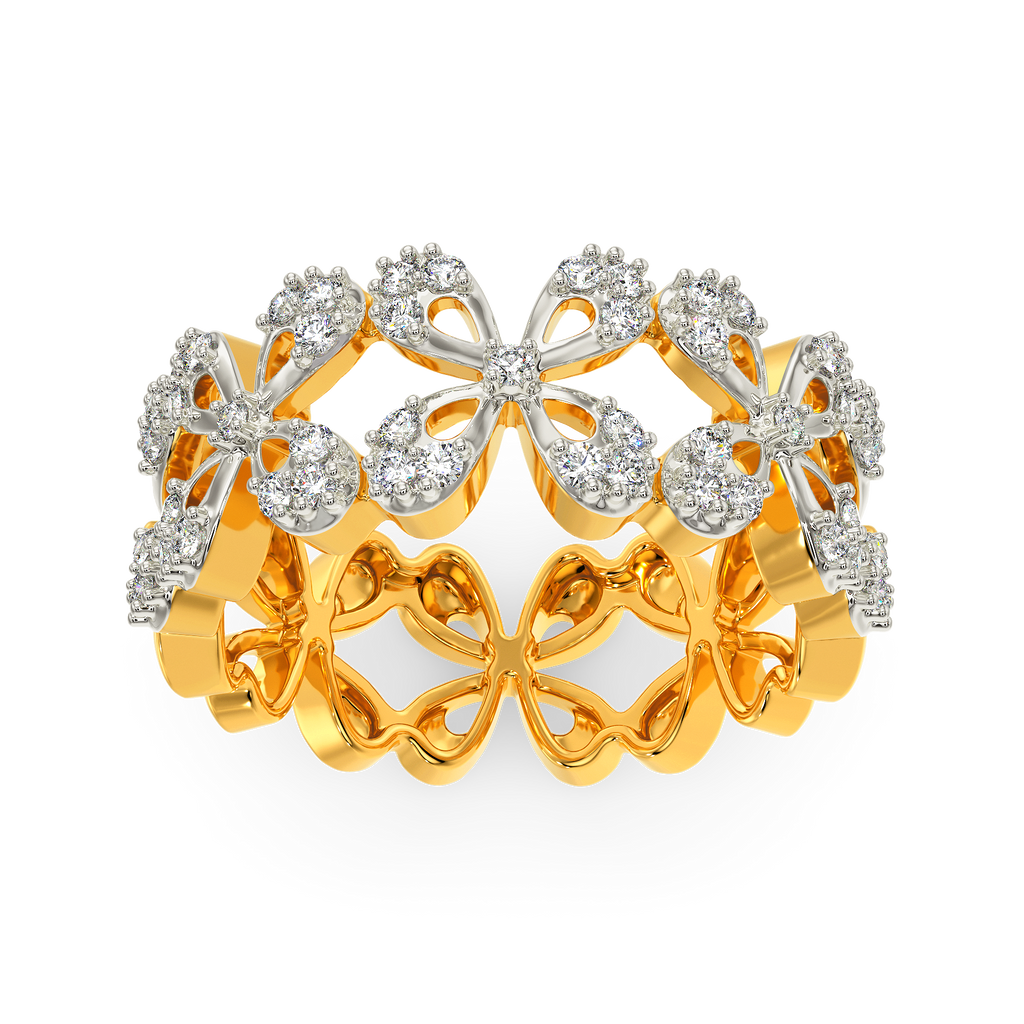 Floral Damsel Diamond Rings