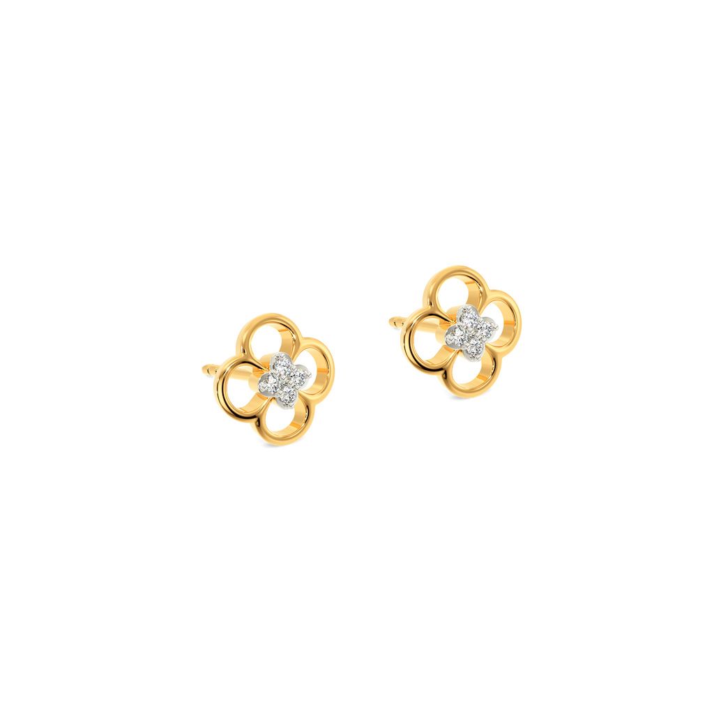 Sweet Peony Diamond Earrings