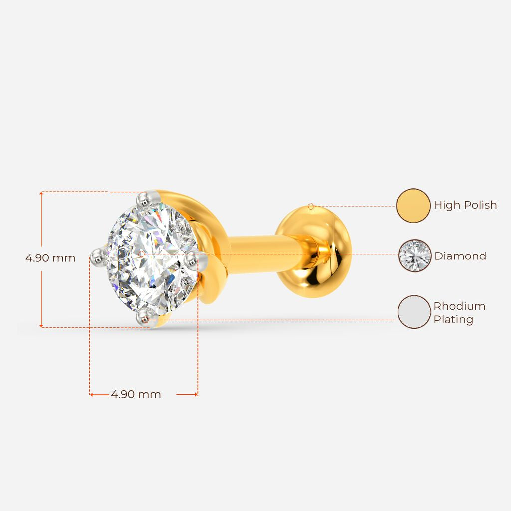Red Romance Diamond Nose Pins