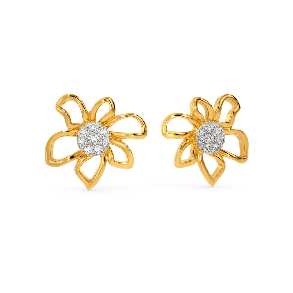 Flora Flow Diamond Earrings