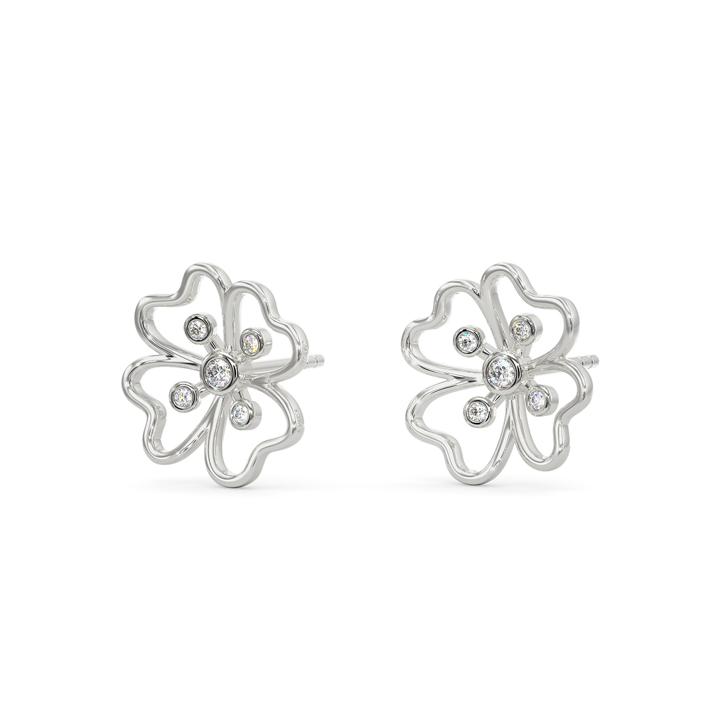 Snow White Diamond Earrings