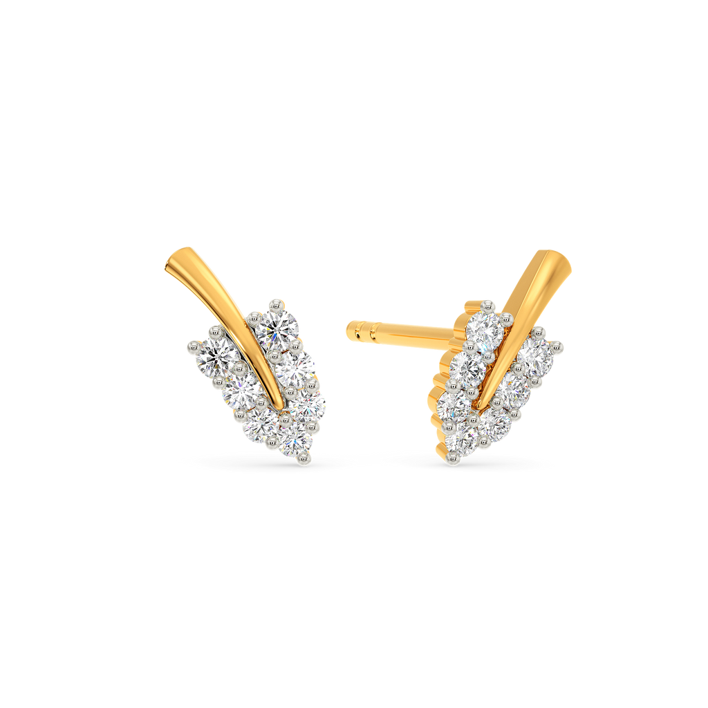 Leaf Top Diamond Earrings