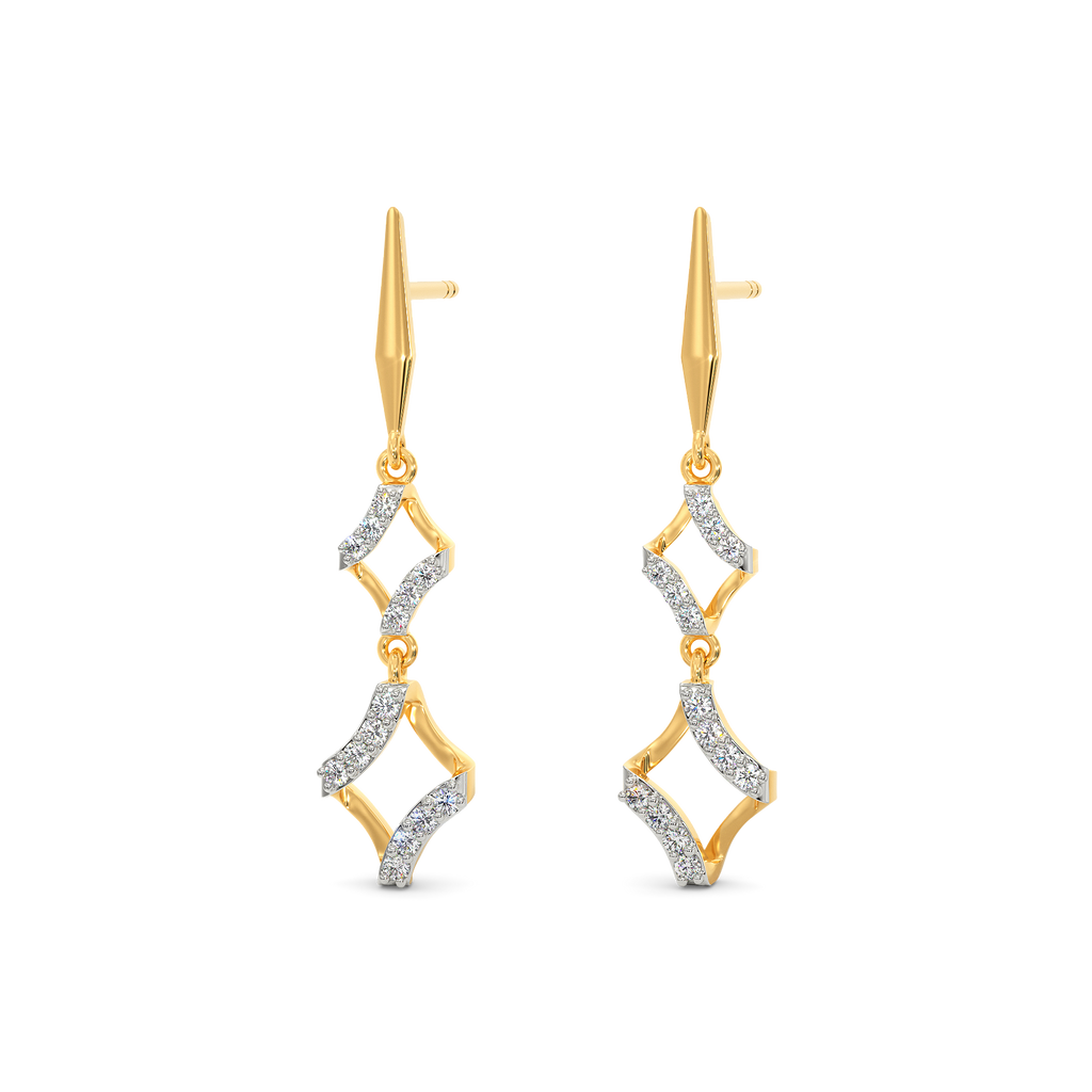 Twindle Curve Diamond Earrings