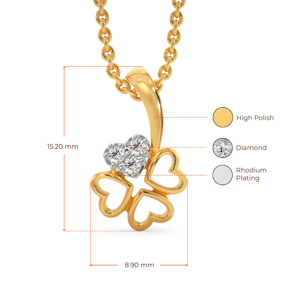 Quard Heartz Diamond Pendants