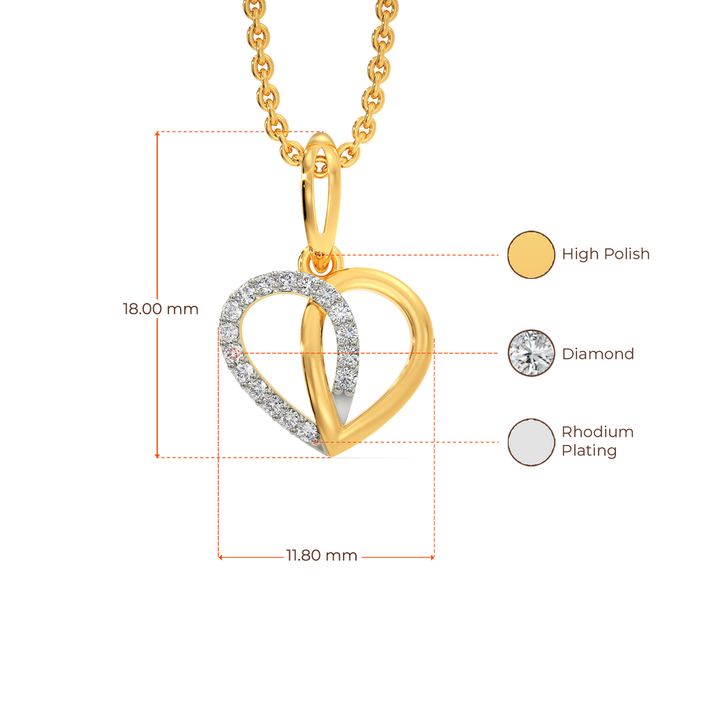 Peared Together Diamond Pendants