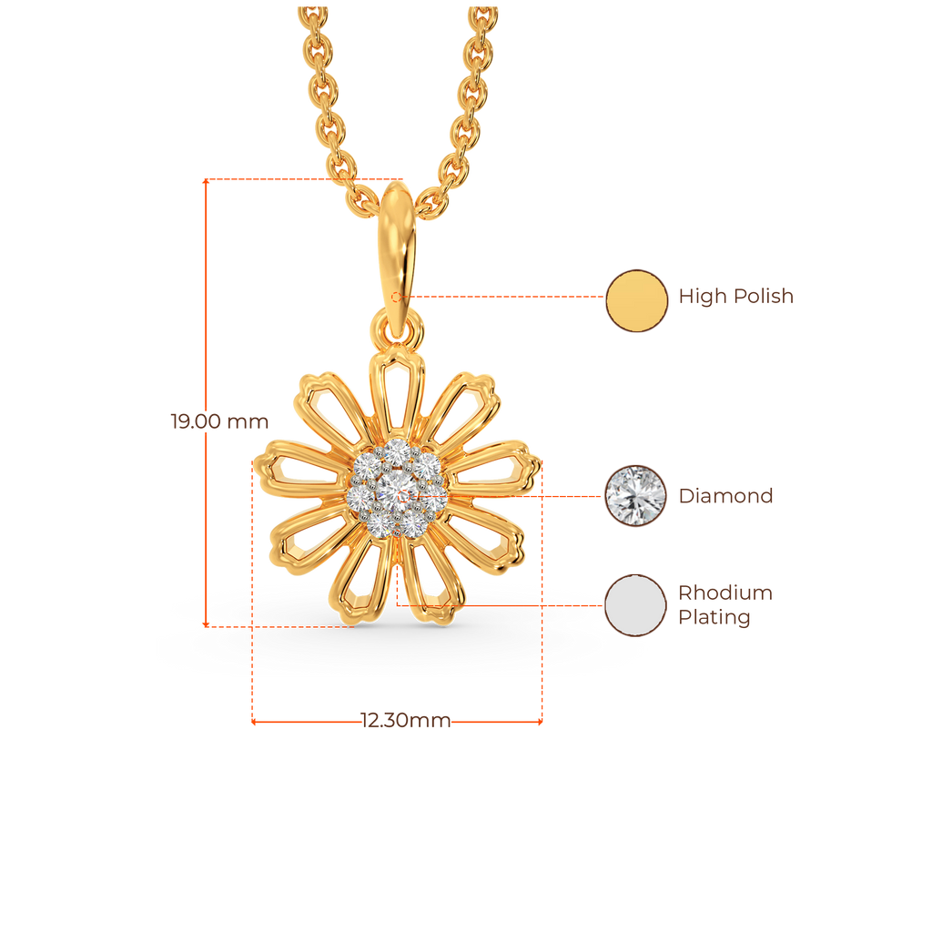Floral Bustle Diamond Pendants