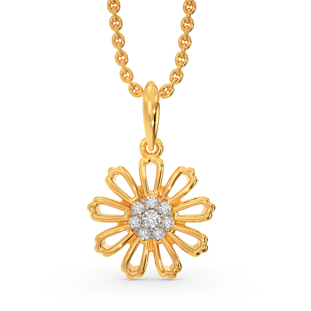 Floral Bustle Diamond Pendants