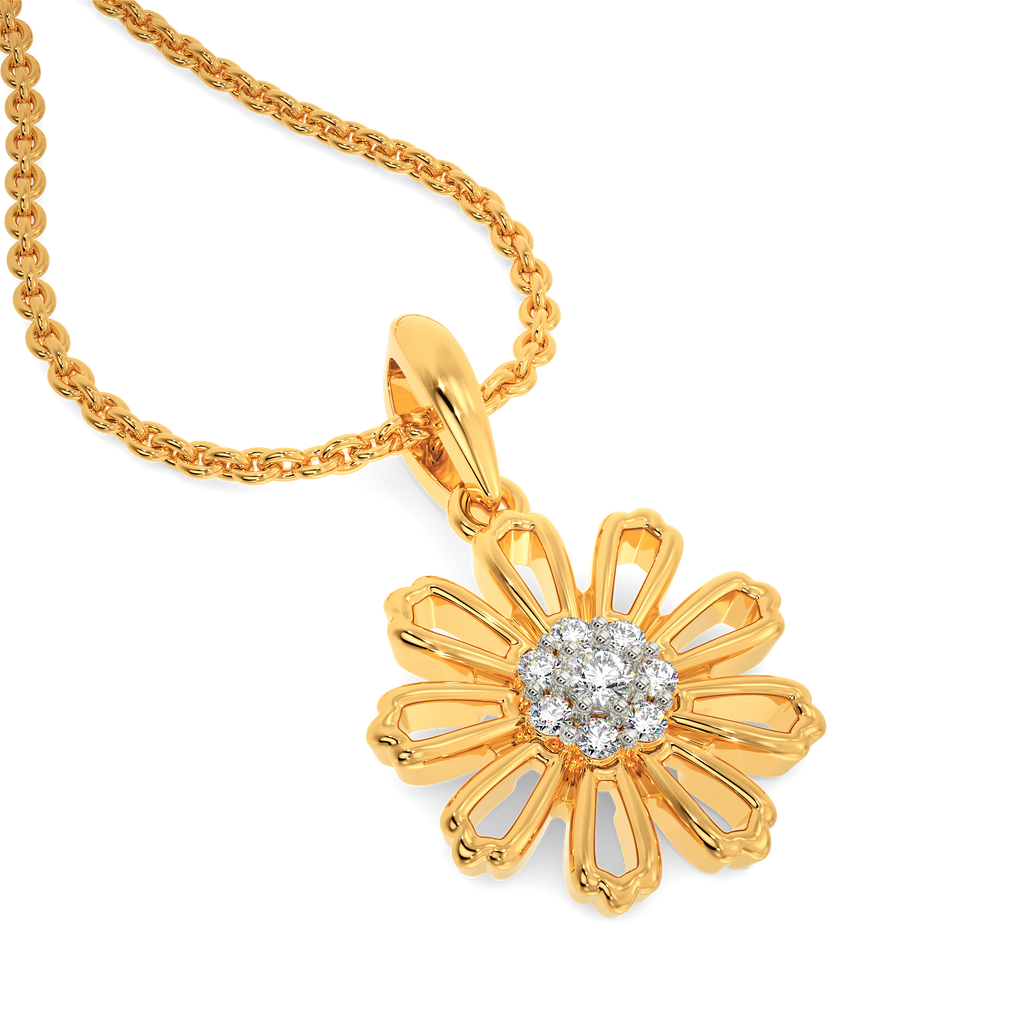 Floral Bustle Diamond Pendants