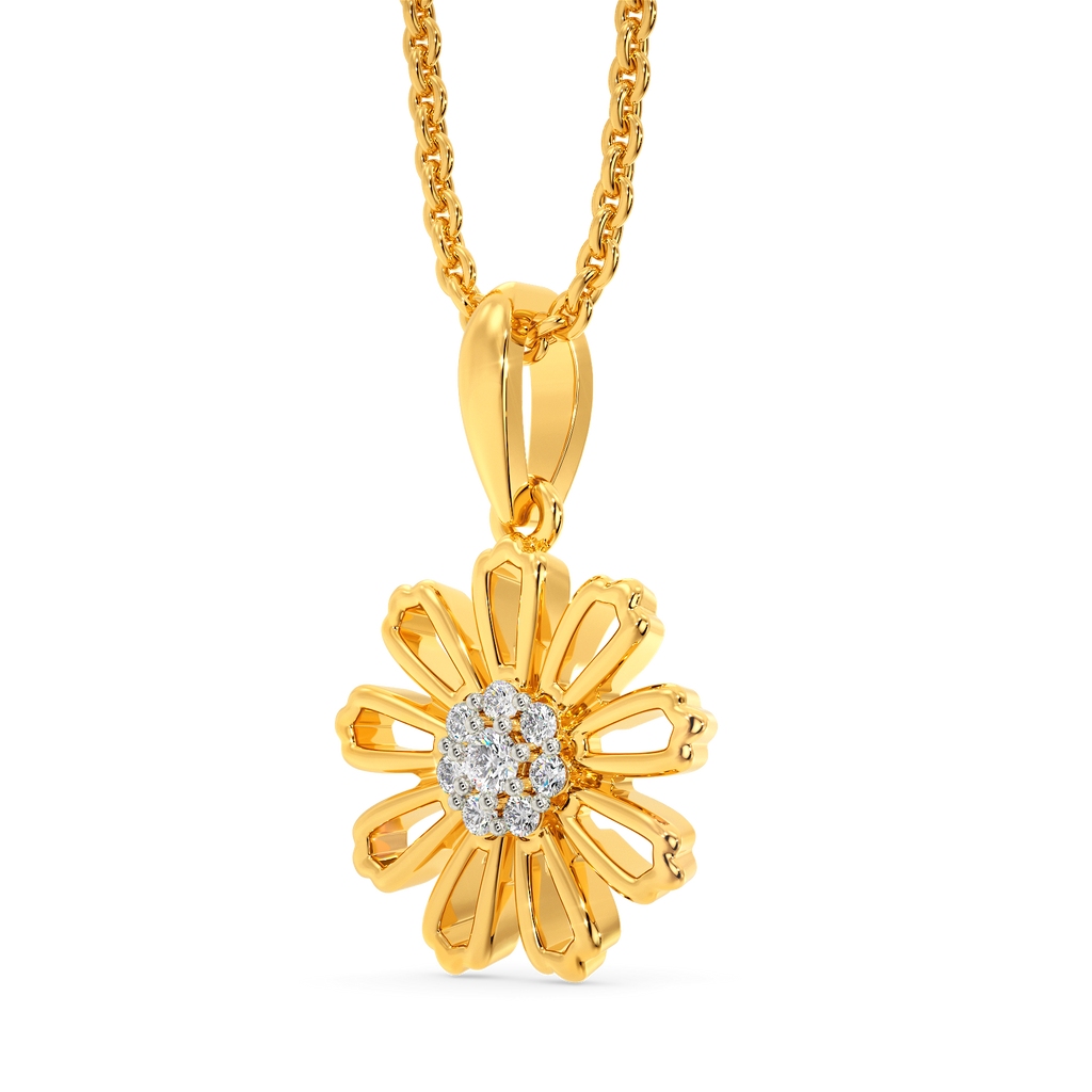 Floral Bustle Diamond Pendants