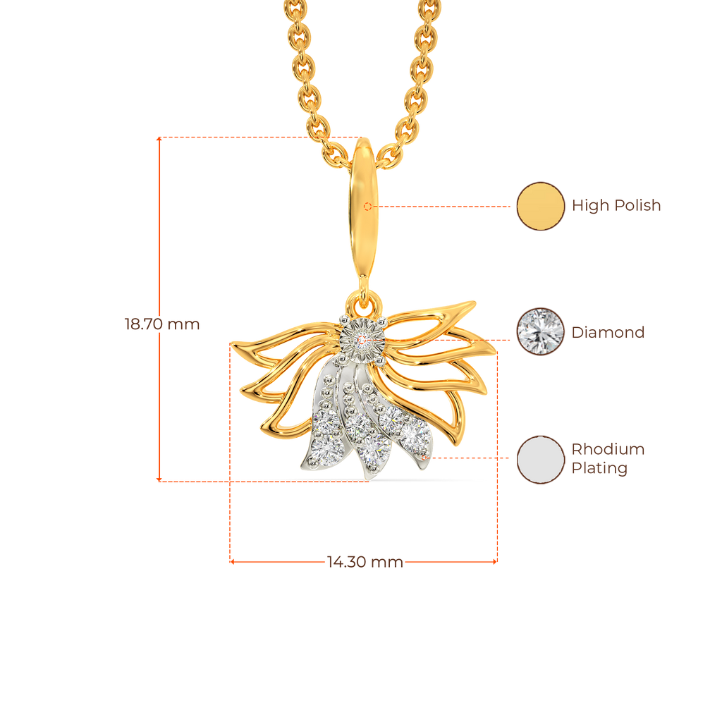 Golden Radiance Diamond Pendants