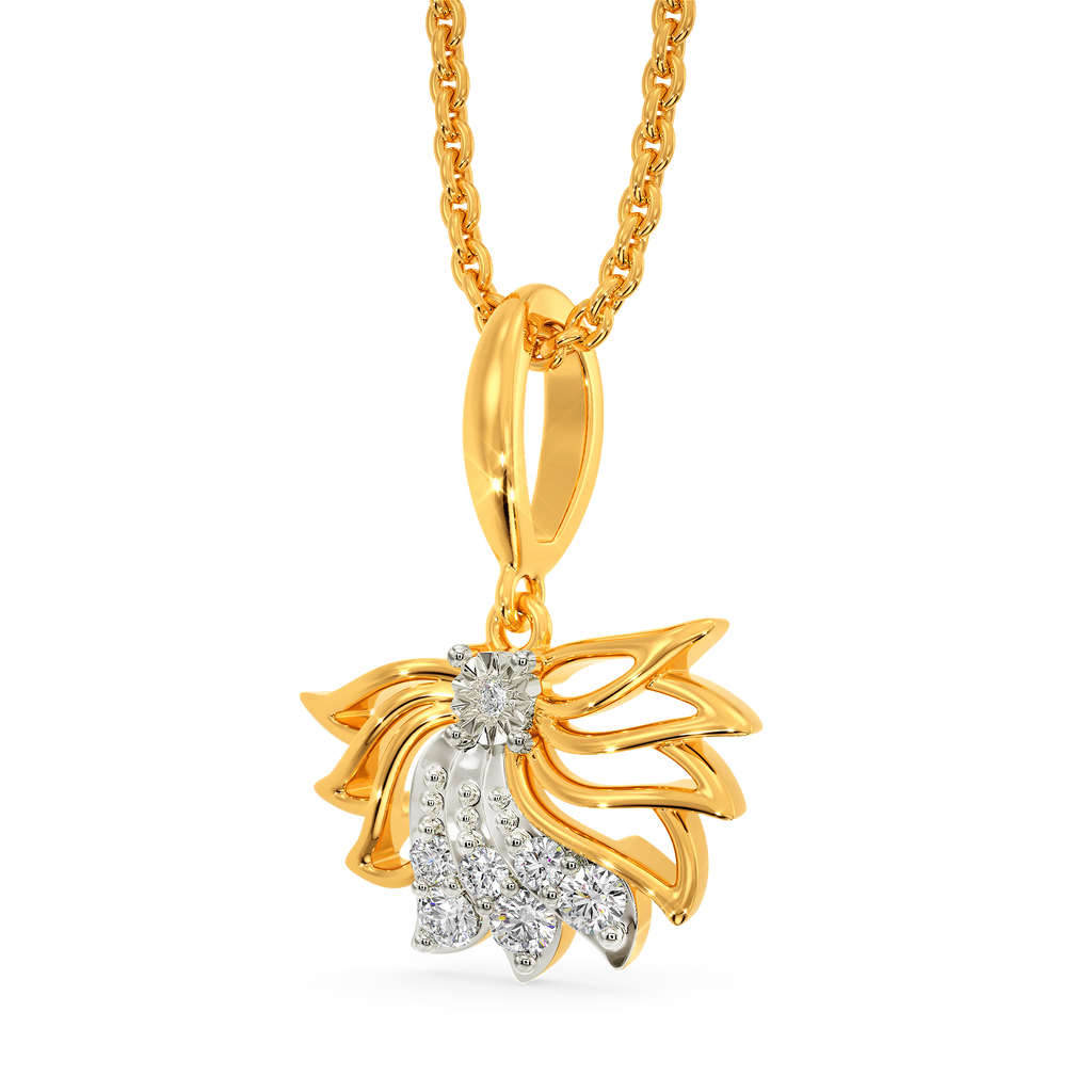 Golden Radiance Diamond Pendants
