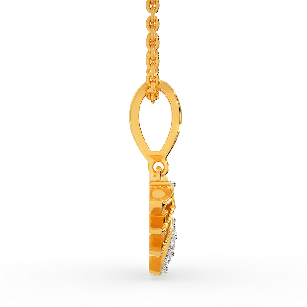 Golden Radiance Diamond Pendants
