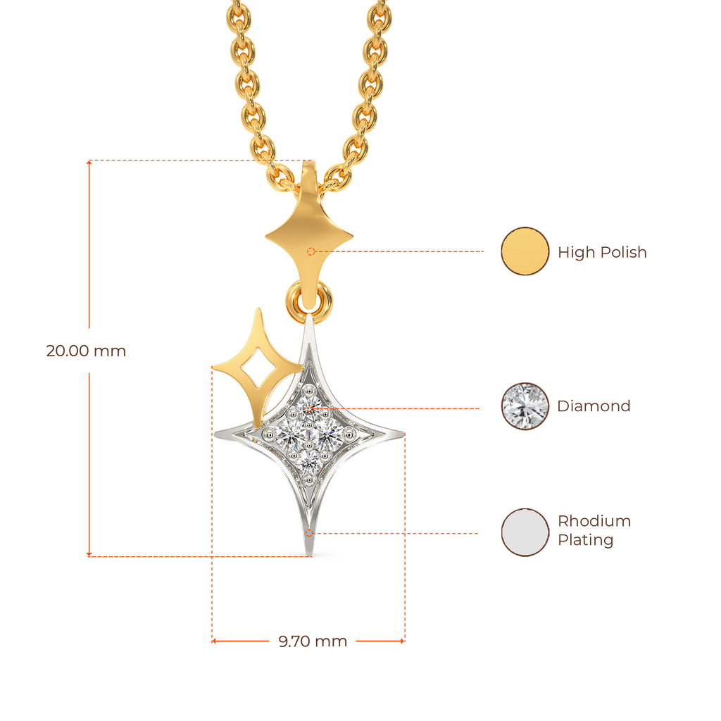 Twin Star Diamond Pendants